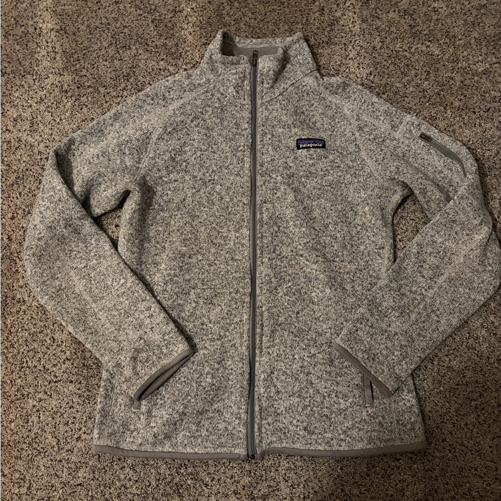 Patagonia Heather Gray Zip-Up Fleece